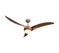 Klarstein Ventilateur de plafond avec luminaire Monteverde 132 cm 41 W Télécommande Teck