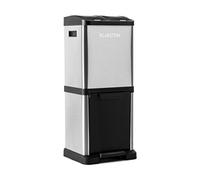 Klarstein Poubelle de tri sélectif à pédale Ecosystème² 45 L (3x15 L) coque inox argent
