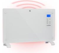 Klarstein Radiateur Electrique Mobile, Chauffage Electrique Mural 2000W à Faible Consommation d'Energie pour Maison, Salle de Bain, Convecteur, Radiateurs Electriques Silencieux, Thermostat, Roulettes