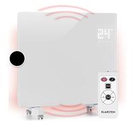 Klarstein Radiateur Electrique Mobile, Chauffage Mural 1000W à Faible Consommation d'Energie pour Maison, Salle de Bain, Convecteur, Radiateurs Silencieux, Thermostat, Roulettes