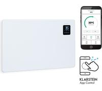 Klarstein Radiateur Electrique Smart à Faible Consommation d'Energie, 1500W Chauffage Electrique d'Intérieur avec Thermostat, Chauffage d'Appoint Portable avec Roulettes, Radiateurs Mural Silencieux