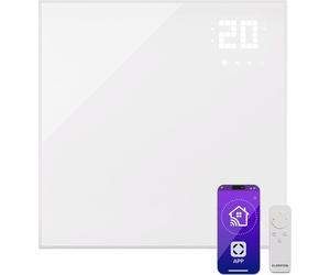 Klarstein radiateur infrarouge avec thermostat, chauffage électrique 360 W, chauffage infrarouge connecté tableau pour montage mural, IR avec contrôle par application et détection de fenêtre ouverte,