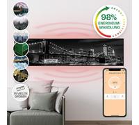 Klarstein Radiateur Infrarouge Mural Intelligent, Chauffage Infrarouge 350W, Panneau Chauffant Infrarouge, APP Mobile, Radiateur Electrique Extra Plat, Salle de Bain, Sans CO2, Faible Conso d'Energie