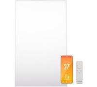 Klarstein Radiateur infrarouge Smart IP24 Chauffage électrique Salle de Bain WiFi & App 600W Blanc Blanc G