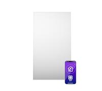 Klarstein Radiateur Wonderwall Smart 480W 90x50 cm Panneau infrarouge Wi‑Fi et appli Blanc