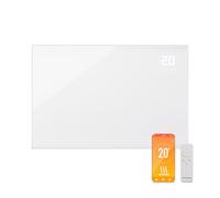 Klarstein Radiateurs Chauffage Radiant Electrique IP24, Chauffage Salle de Bain Infrarouge Intelligent WiFi et App, Radiateur Electrique Mural 980W, Heater avec Détection Fenêtre Ouverte, Thermostat