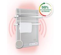 Klarstein Smart Chauffage Infrarouge, 1000W Radiateur Electrique, Détection de Fenêtre Ouverte, Protection IP24, Chauffage Mural Salle de Bain, Thermostat Ajustable, Econome en Energie et Sans CO2