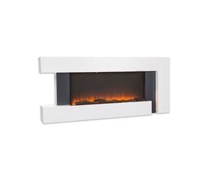 Klarstein Studio LightFire 2000W 132cm Cheminée Électrique Blanc