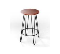 Klarstein Table Haute de Bar 120 cm, Table Mange Debout, Structure Renforcé Acajou