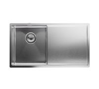 Klarstein TitanSteel évier de cuisine avec égouttoir | 79 x 44 cm (Lxl)