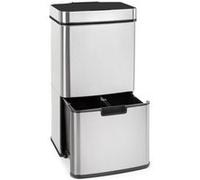 Klarstein Touchless Poubelle pour tri sélectif écologique 72 litres - 4 compartiments ABS, PP & inox inox G