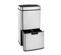 Klarstein Touchless Poubelle avec capteur 72 litres 4 bacs ABS PP & inox