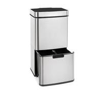 Klarstein Poubelle Touchless 72 litres 4 compartiments capteur sans contact ABS/PP/inox
