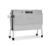 Klarstein Tourne Broche Electrique 2 en 1, Mechoui, Rotisserie et Gril de Barbecue, Broche Cochon de Lait, Tourne Barbecue avec Vitre, Rotissoire, Housse de Pluie, Bbq Grill sur Roues