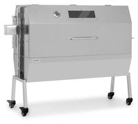 Barbecue charbon - Klarstein Sauenland Pro XL Suckling Pig Grill - Rôtissoire à charbon de bois - broche rotative - Argent
