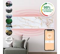 Klarstein Wonderwall Art Smart 350W 30x120cm Radiateur Tableau Marbre II
