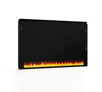 Klarstein Radiateur Infrarouge 1110W - Mural, Verre Trempé, IPX4, Technologie Graphène, Écran LED, Effet Flamme, Économie d'Énergie, Chauffage Infrarouge pour Espaces de Vie & Zones Humides