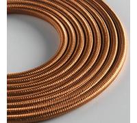 Klartext LUMIÈRE Câble textile rond pour éclairage 3 x 0,75 mm Bronze 10 m Sécurité maximale contre les chocs.
