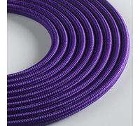 Klartext LUMIÈRE Câble textile rond pour éclairage 3 x 0,75 mm Violet 3 m Sécurité maximale contre les chocs.