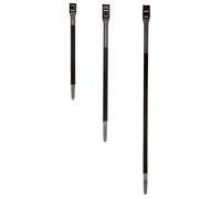 Colliers de serrage noirs Klauke 355mm x 9mm, lot de 100