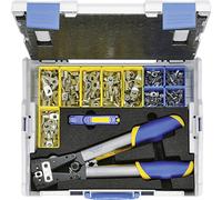 Klauke LBOXX65B Set doutils de sertissage 223 pièces pour cosses tubulaires, pour connecteur tubulaire 6 à 50 mm² appareil de coupe inclus, couteau pour câbles G