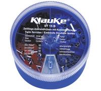 Klauke ST15B Assortiment dembouts doubles 0.75 mm², 1 mm², 1.5 mm², 2.5 mm² partiellement isolé gris, rouge, noir, bleu 200 parties