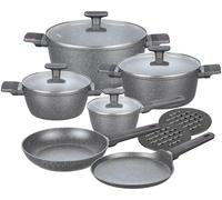 Klausberg Ensemble de 12 pièces de batterie de cuisine à revêtement marbré KB7832