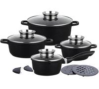 Klausberg lot de 4 pots en granit 1,3l 1,3l 2,3l 4,5l 12 éléments Crack Design KB7360