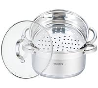 Klausberg mantow Arka Set Cuiseur Vapeur 22 cm Induction Faitout cuiseur Vapeur Deck Verre 3 éléments KO de 7141