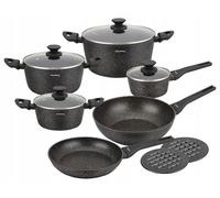Klausberg set de pots avec revetement antiadhésif marbré, 12 pieces KB7659