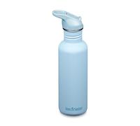 Klean Kanteen 1011197 Classic Narrow (Flip Sport) Gourde de vélo avec bouchon en acier inoxydable de couleur bleue avec un volume de 800 ml