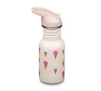 Klean Kanteen 1011208 Classic Narrow (Flip Sport) Gourde de vélo avec bouchon en acier inoxydable de couleur rose avec un volume de 355 ml