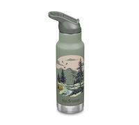 Klean Kanteen - Bouteille d’eau classique isolée pour enfants de 355 ml avec bouchon sport à clapet, bouchon 100% étanche, sans BPA, en acier inoxydable - Mountain Scape