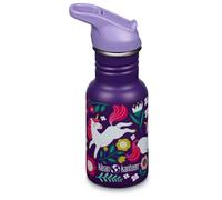 Klean Kanteen 1011206 Classic Narrow (Flip Sport) Gourde de vélo avec bouchon en acier inoxydable de couleur violet d'un volume de 355 ml