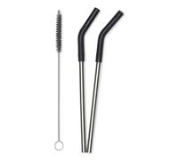 Paille rÃ©utisables Klean Kanteen (x2) Noir 8 mm