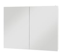 kleankin Armoire murale miroir avec éclairage LED de Salle de Bain 2 en 1, dim. 90L x 15D x 70H cm