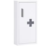 kleankin Armoire Pharmacie Murale Blanche 2 Étagères Porte Aimantée Aosom France