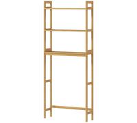 kleankin Étagère Dessus Toilette WC Bambou 3 Niveaux Écologique 68x20x165cm Naturel Aosom France