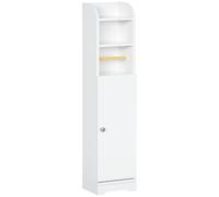kleankin Meuble Bas Rangement Salle de Bain Blanc 1 Étagère 2 Compartiments Aosom France