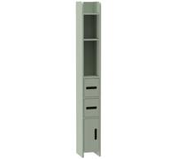 kleankin Meuble Colonne de Salle de Bain, Armoire Toilette Haute avec Étagères et Placards - 15 x 17 x 120 cm, Vert Clair