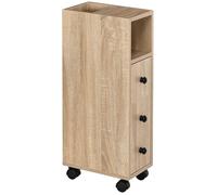 kleankin - meuble colonne - Panneaux de particules - 18x30x68.5cm - Chêne