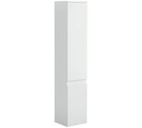 kleankin Meuble Colonne Rangement Salle de Bain 30 x 28 x 152,5 cm Blanc | 2 Placards, 3 Étagères Réglables, Style Contemporain