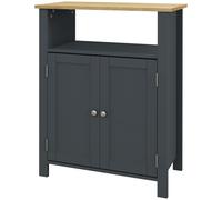 kleankin Meuble de Salle de Bain à 3 Étagères en MDF et Panneau de Particules avec Étagère Intérieure Réglable, 60x30x80.5 cm