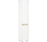 kleankin Meuble de Salle de Bain Haut Colonne auxiliaire de Salle de Bain à 5 Niveaux avec étagères réglables Meuble de Douche Polyvalent Toilette Chambre 30x33x165 cm Blanc