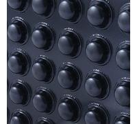 Klebeshop24 3M Bumpons SJ 5003 Lot de 56 tampons élastiques autocollants hémisphériques Gris/noir Diamètre 11,1 mm Hauteur 5 mm