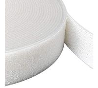 KLEBESHOP24 Bande auto-agrippante double face, attaches réutilisables multi-usages, sangle scratch, attache cable, crochets + boucles dos à dos - largeur et couleur au choix/blanc, 12 mm x 8 m