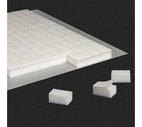 KLEBESHOP24 Lot de 500 pastilles adhésives 3D en mousse - Adhésif puissant des deux côtés - Indéformable - Pour travaux de bricolage avec effet 3D - 6 x 10 mm/3 mm d'épaisseur