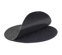 KLEBESHOP24 Lot de pastilles scratch Ø 80 mm | Extra grand | Autocollant | Noir | Fermeture crochet-boucle / 10 pièces, boucle