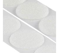 KLEBESHOP24 Pastilles scratch adhésives autocollantes, crochets et boucles, points auto-agrippantes, couleur, diamètre & quantité au choix/blanc, Ø 19 mm, 20 pièces