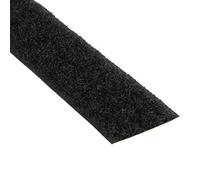 KLEBESHOP24 Ruban à boucles seul | Bande Scratch unilatérale | Couleur, longueur, largeur au choix/noir, 16 mm x 3 m, côté boucles uniquement